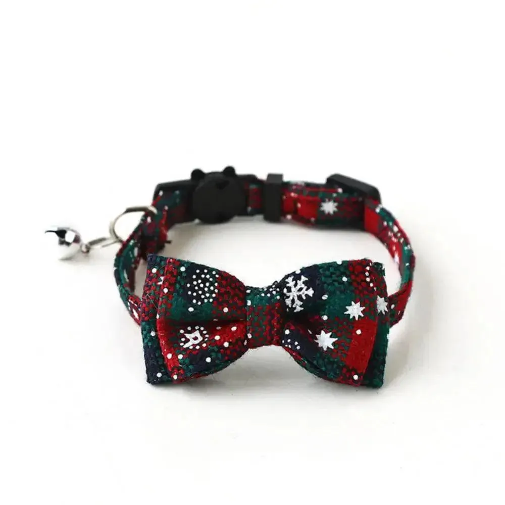 Festive Christmas Pet Collar Tie for Cats & Dogs