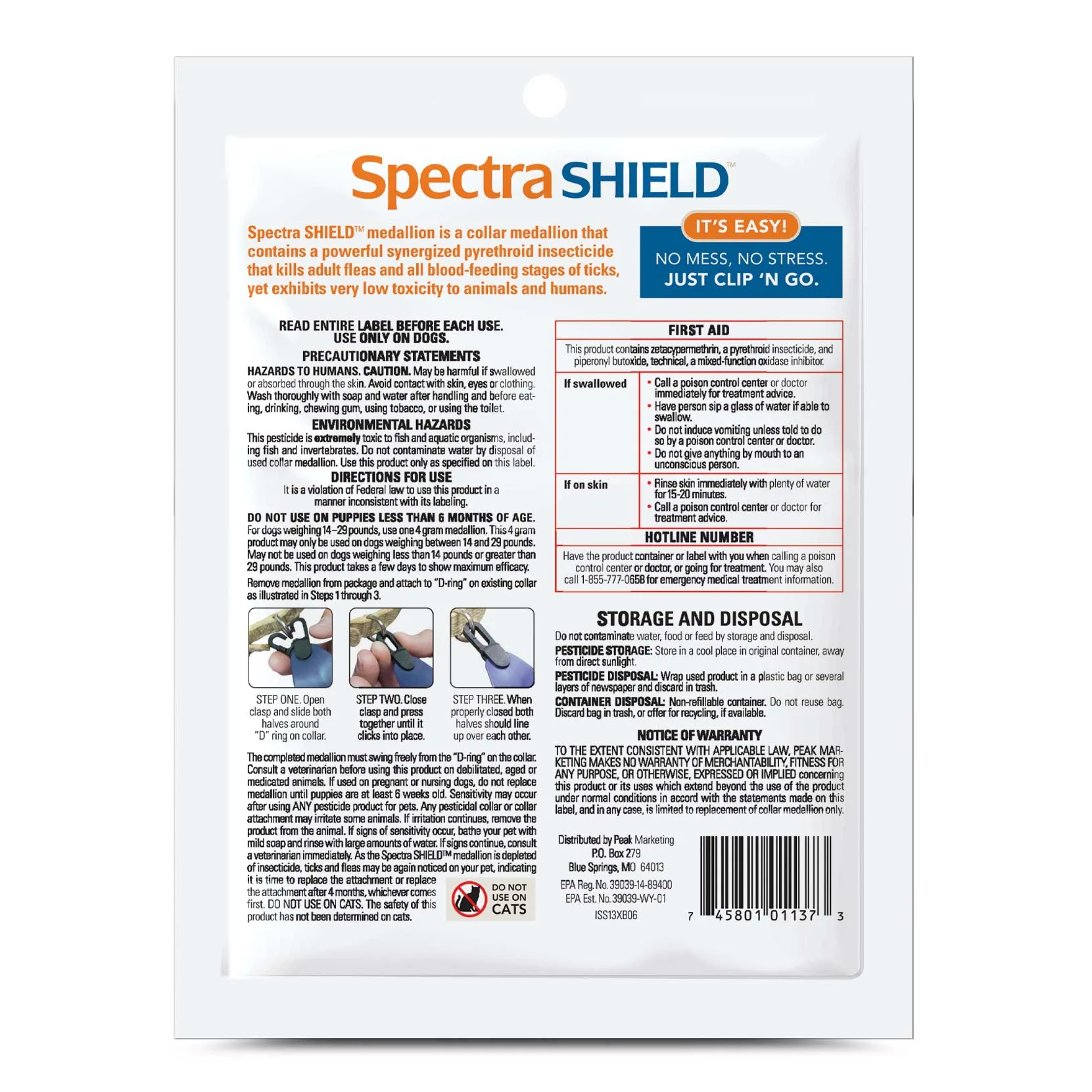 Spectra Shield Collar Medallion for Dogs