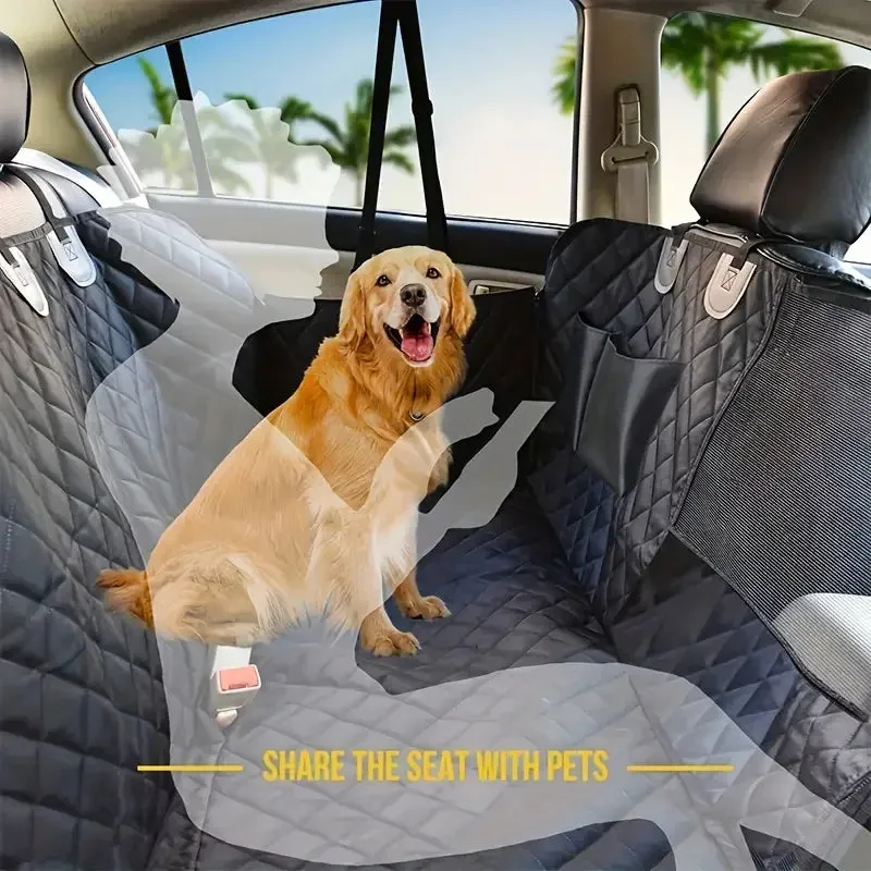 Waterproof Dog Car Seat Cover with Mesh Window